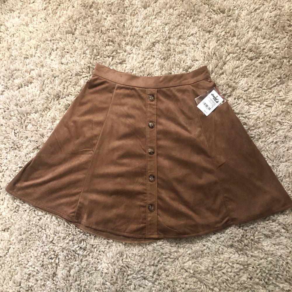 NWT Charlotte Russe Faux Suede Skirt